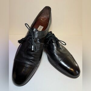 Black Beltrami Leather Men's Dress Shoes Size 10.5